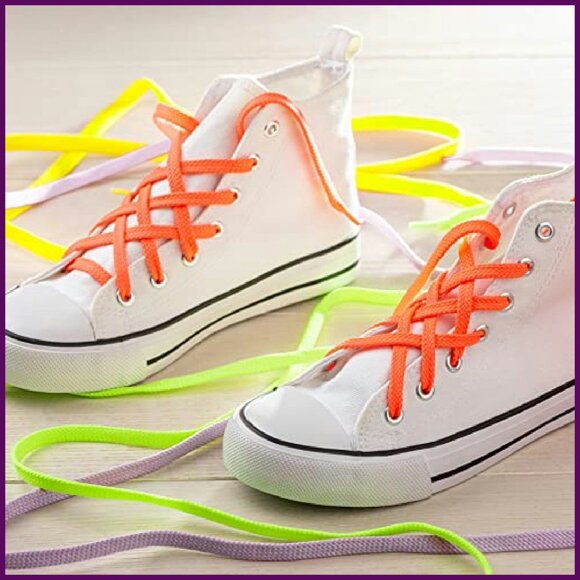 100 Pairs Polyester Shoelaces 47" Flat Sneaker Boot Laces - Picture 8 of 8